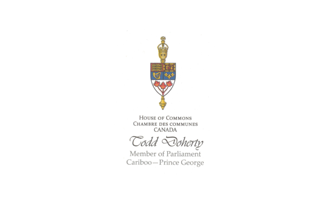 Letter of Support from Member of Parliament, Todd Doherty
